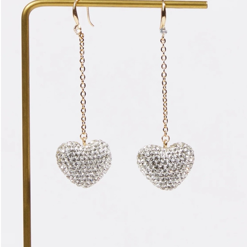 Altar’d State | Crystal Heart Dangle Earrings